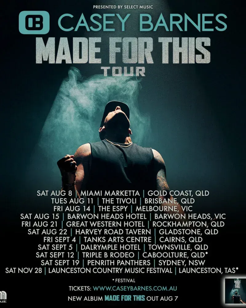 Casey Barnes – Made For This Tour – Barwon Heads Hotel 18+
